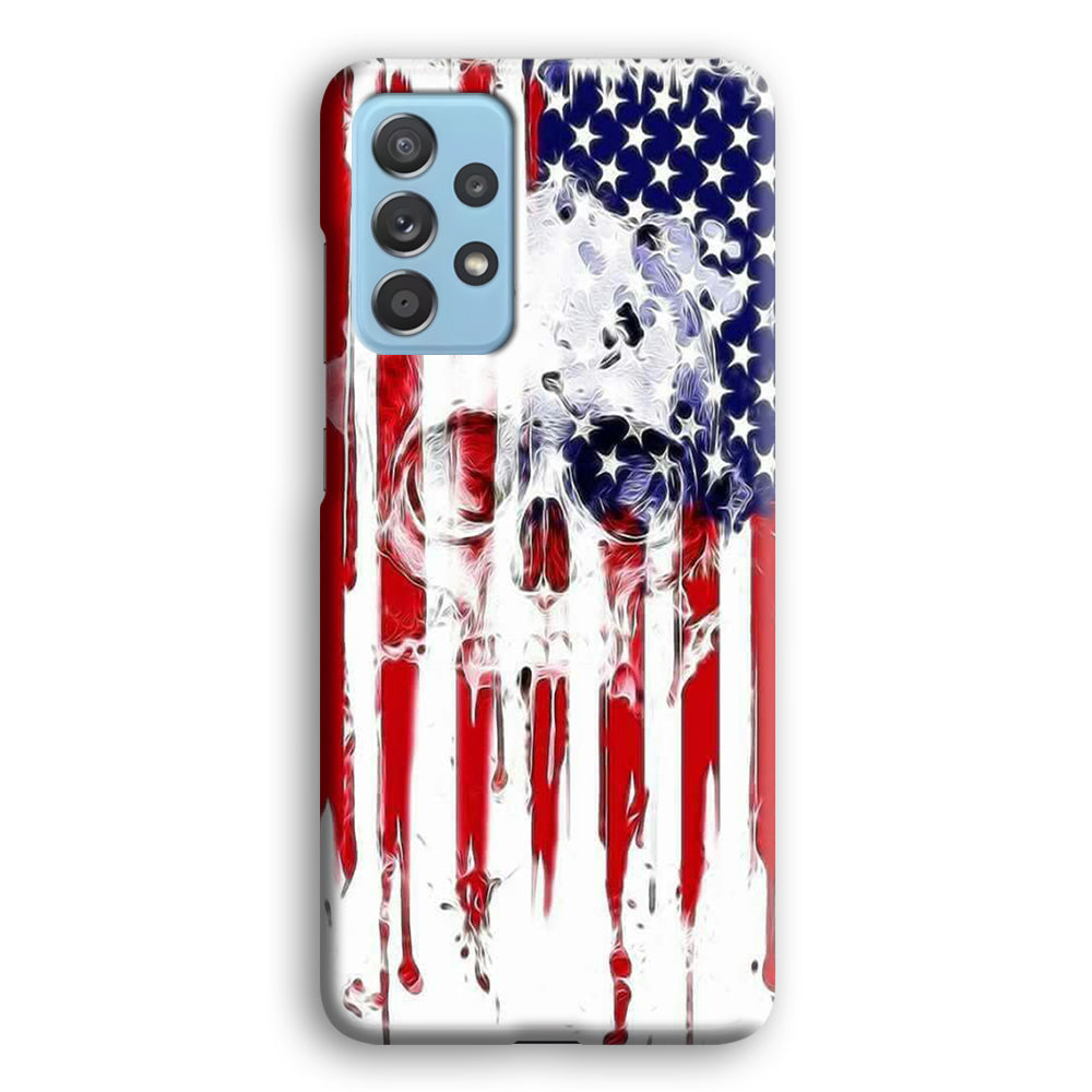 USA Flag Skull Samsung Galaxy A72 Case-Phone Case-3D Case-Altracase
