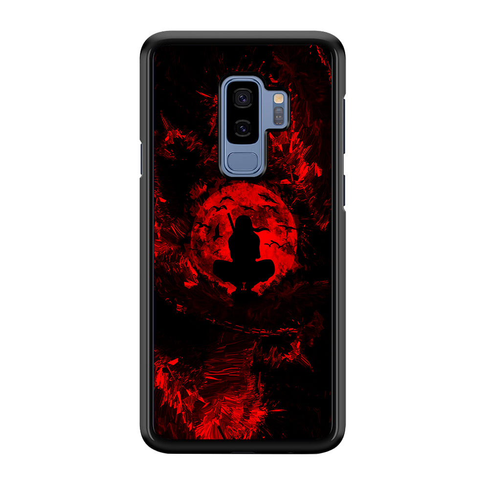 Uchiha Itachi Silhouette Samsung Galaxy S9 Plus Case-Phone Case-Rubber Black (2D Case)-Altracase