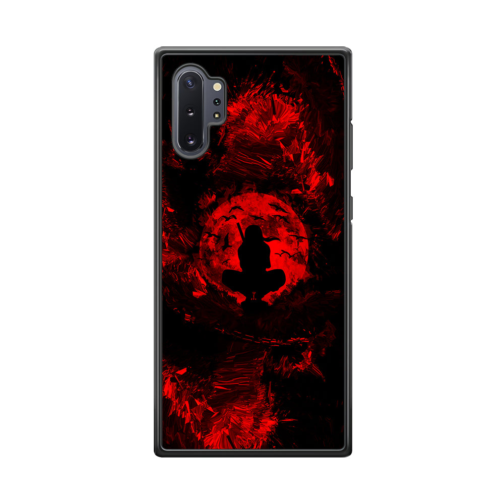 Uchiha Itachi Silhouette Samsung Galaxy Note 10 Plus Case-Phone Case-Rubber Black (2D Case)-Altracase