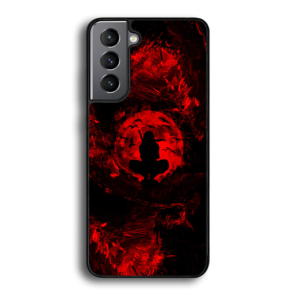 Uchiha Itachi Silhouette Samsung Galaxy S21 Plus Case-Phone Case-Rubber Black (2D Case)-Altracase
