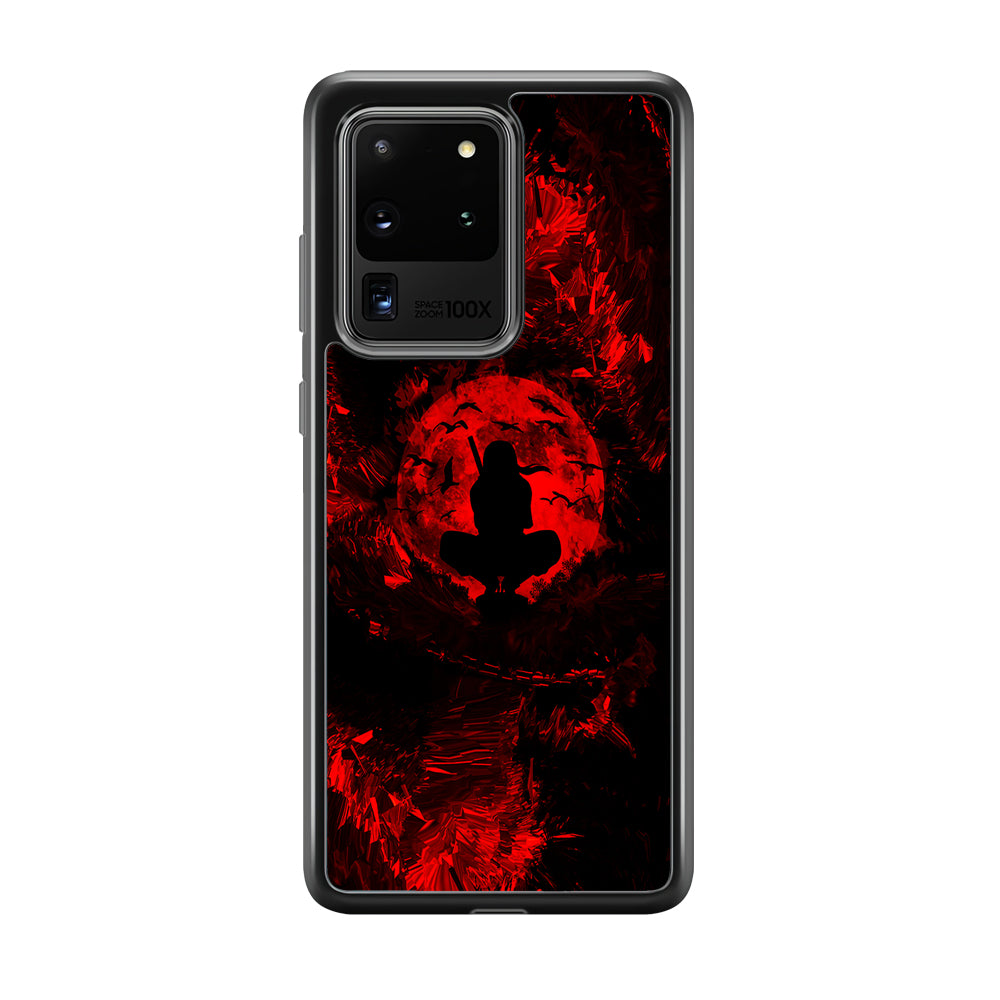 Uchiha Itachi Silhouette Samsung Galaxy S20 Ultra Case-Phone Case-Tempered Glass Case-Altracase