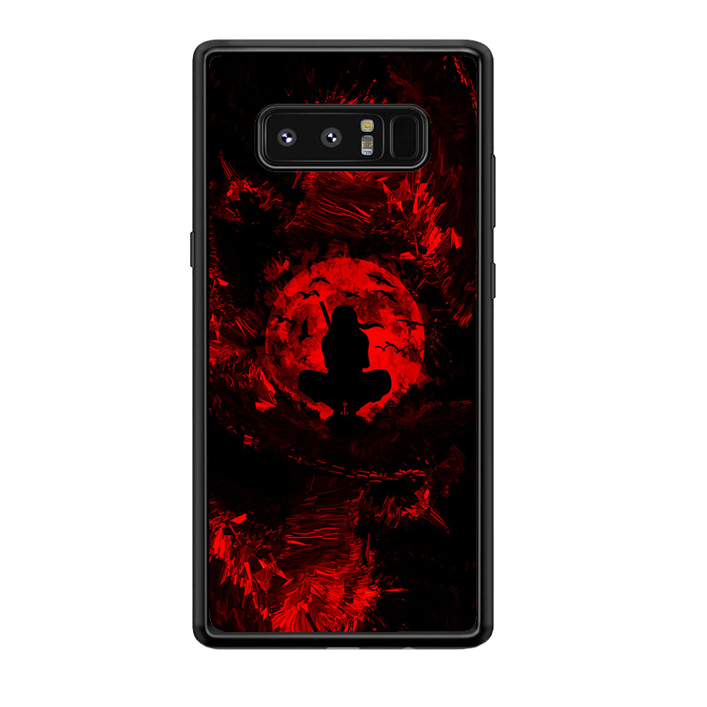 Uchiha Itachi Silhouette Samsung Galaxy Note 8 Case-Phone Case-Rubber Black (2D Case)-Altracase