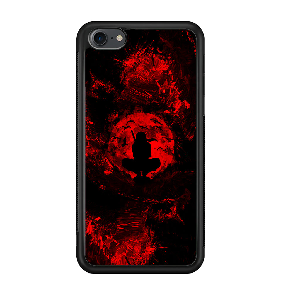 Uchiha Itachi Silhouette iPod Touch 6 Case-Phone Case-Rubber White (2D Case)-Altracase