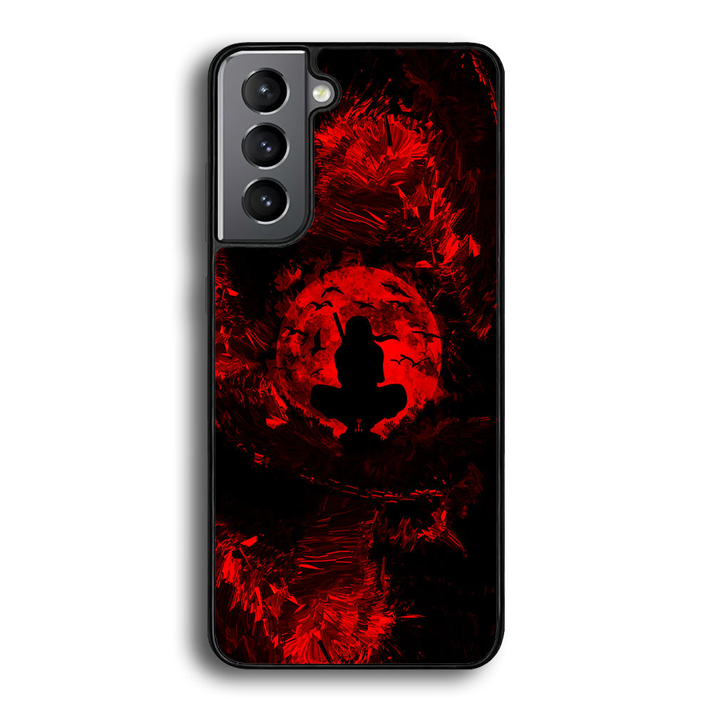 Uchiha Itachi Silhouette Samsung Galaxy S23 Case-Phone Case-Rubber Black (2D Case)-Altracase