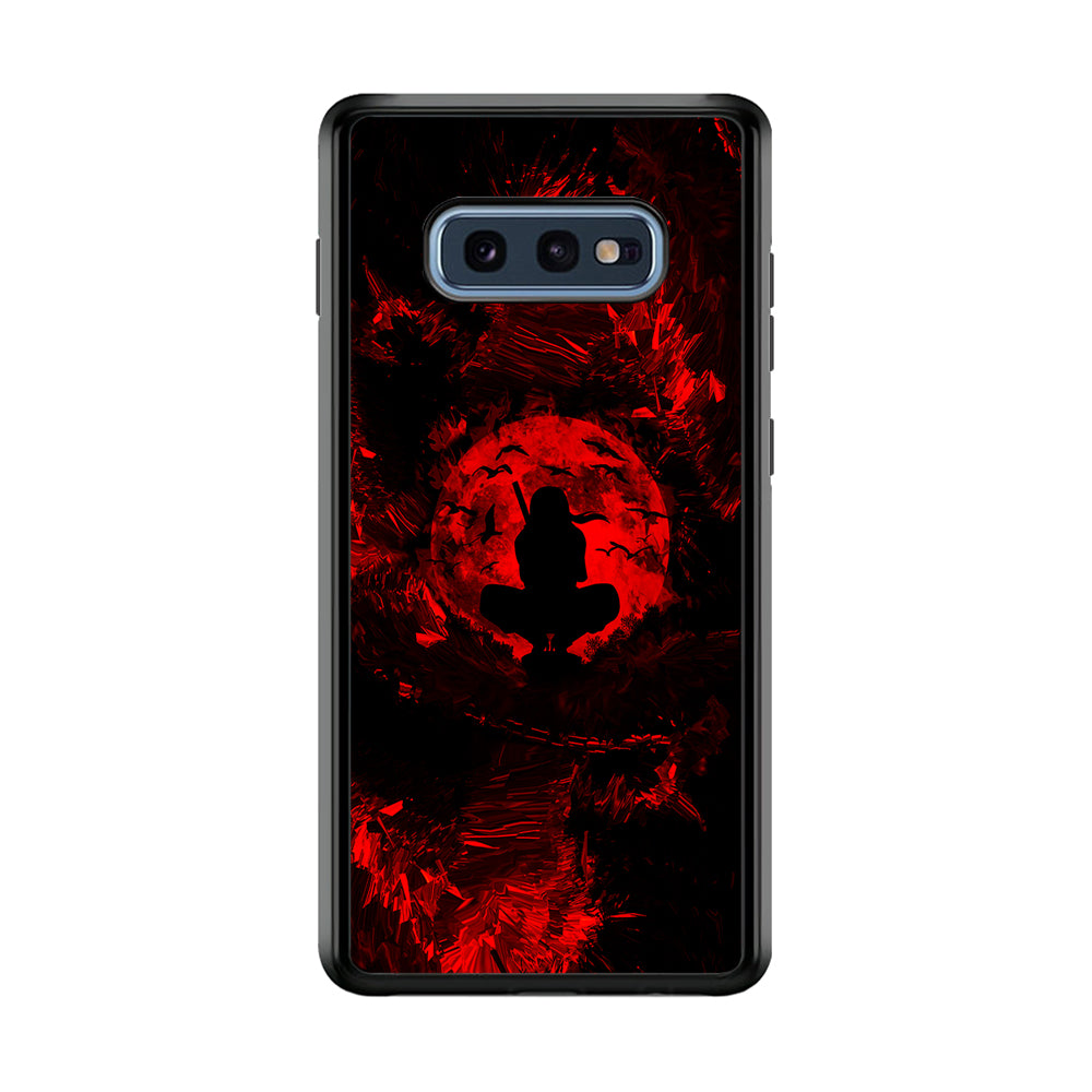 Uchiha Itachi Silhouette Samsung Galaxy S10E Case-Phone Case-Rubber Black (2D Case)-Altracase