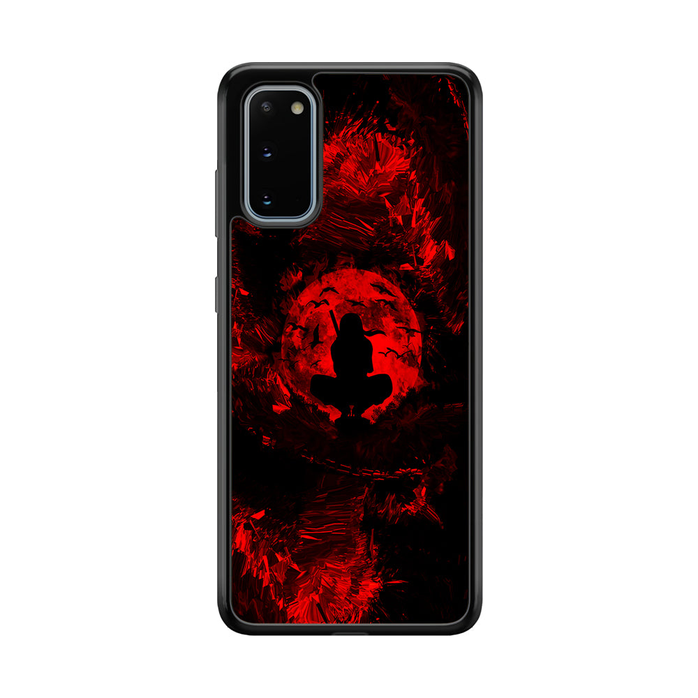 Uchiha Itachi Silhouette Samsung Galaxy S20 Case-Phone Case-Rubber Black (2D Case)-Altracase