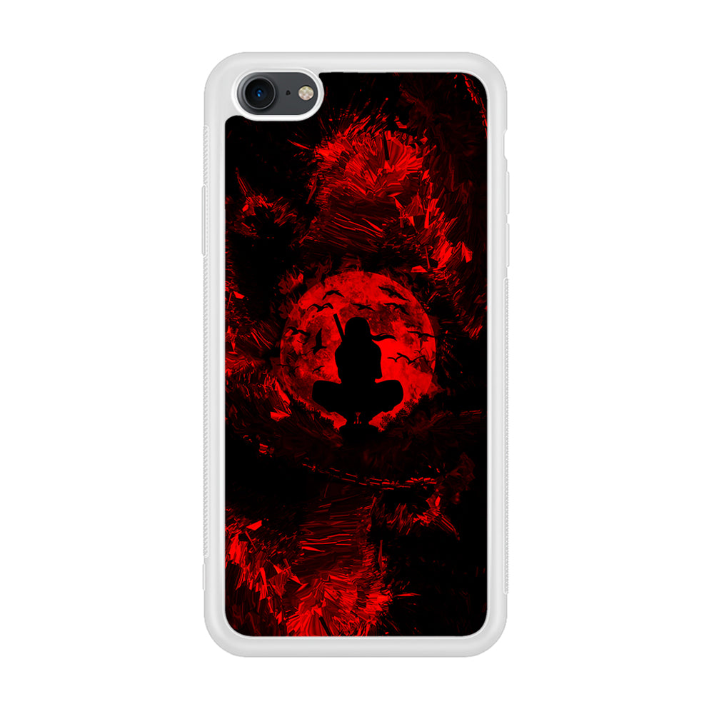 Uchiha Itachi Silhouette iPhone SE 2020 Case-Phone Case-Rubber White (2D Case)-Altracase