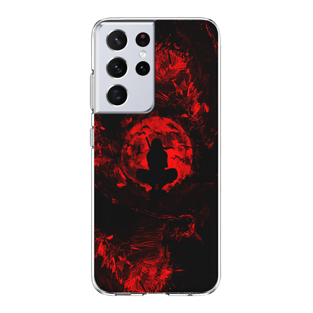 Uchiha Itachi Silhouette Samsung Galaxy S21 Ultra Case-Phone Case-Clear Soft Case-Altracase
