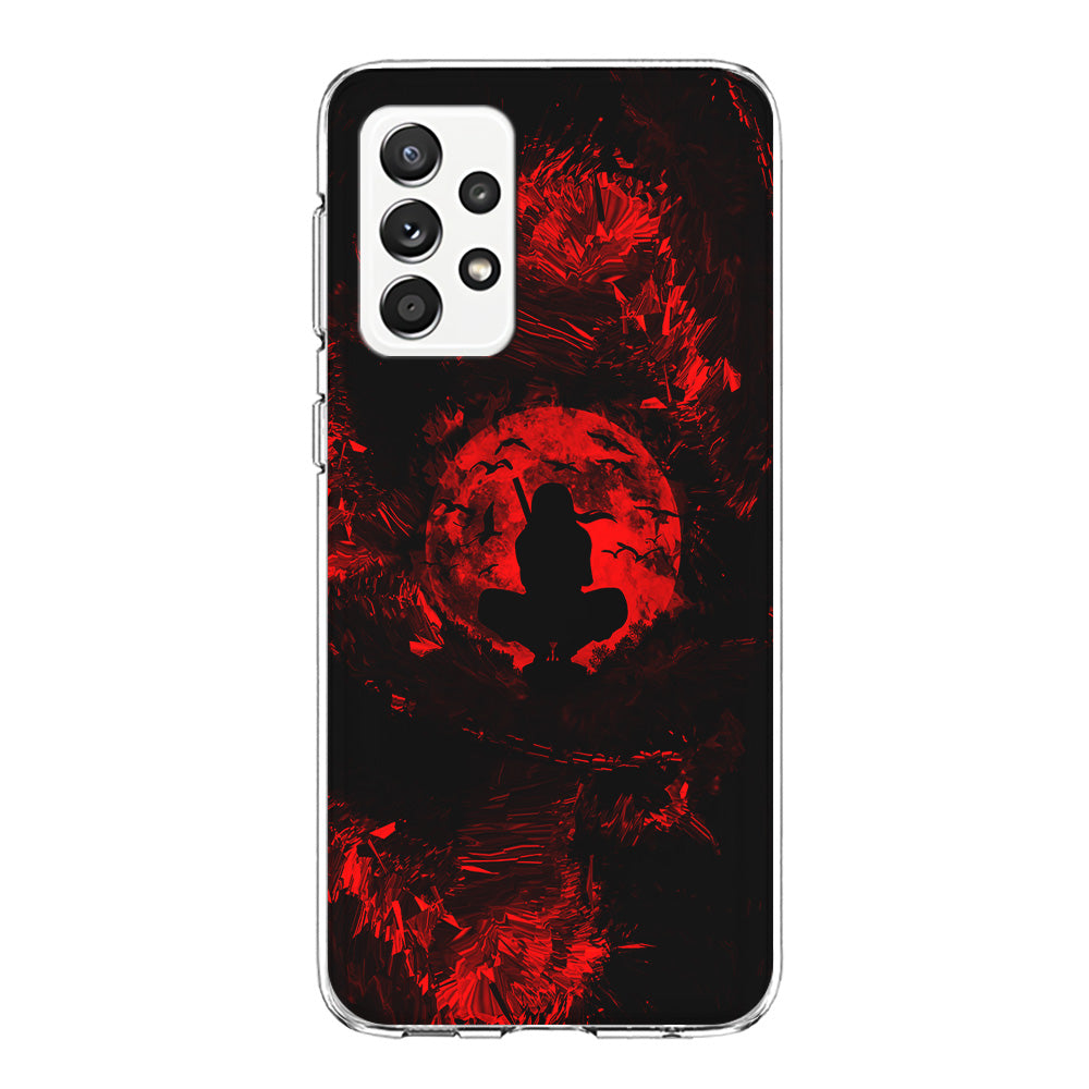 Uchiha Itachi Silhouette Samsung Galaxy A52 Case-Phone Case-Clear Soft Case-Altracase
