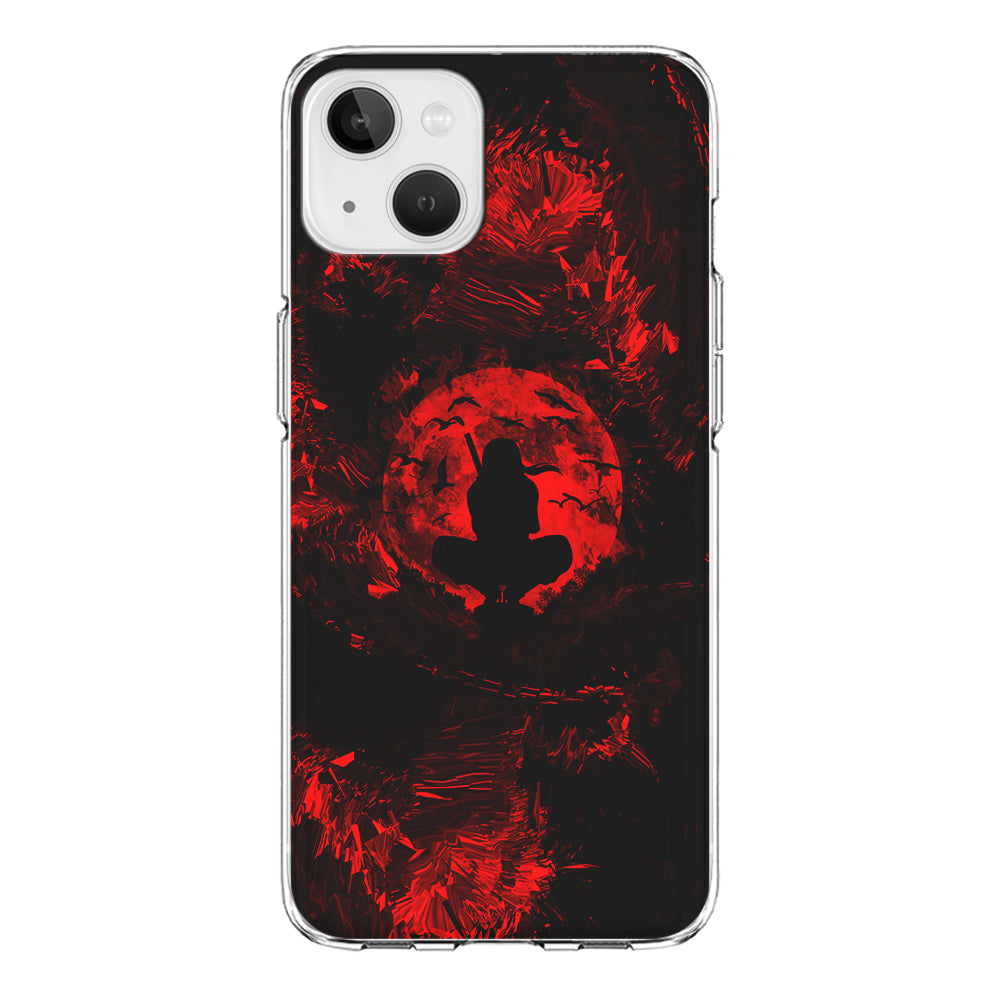 Uchiha Itachi Silhouette iPhone 13 Mini Case-Phone Case-Clear Soft Case-Altracase