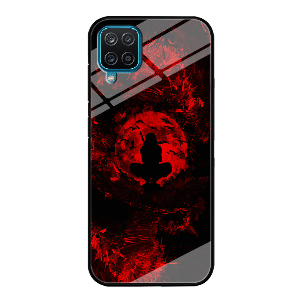 Uchiha Itachi Silhouette Samsung Galaxy A12 Case-Phone Case-Tempered Glass Case-Altracase