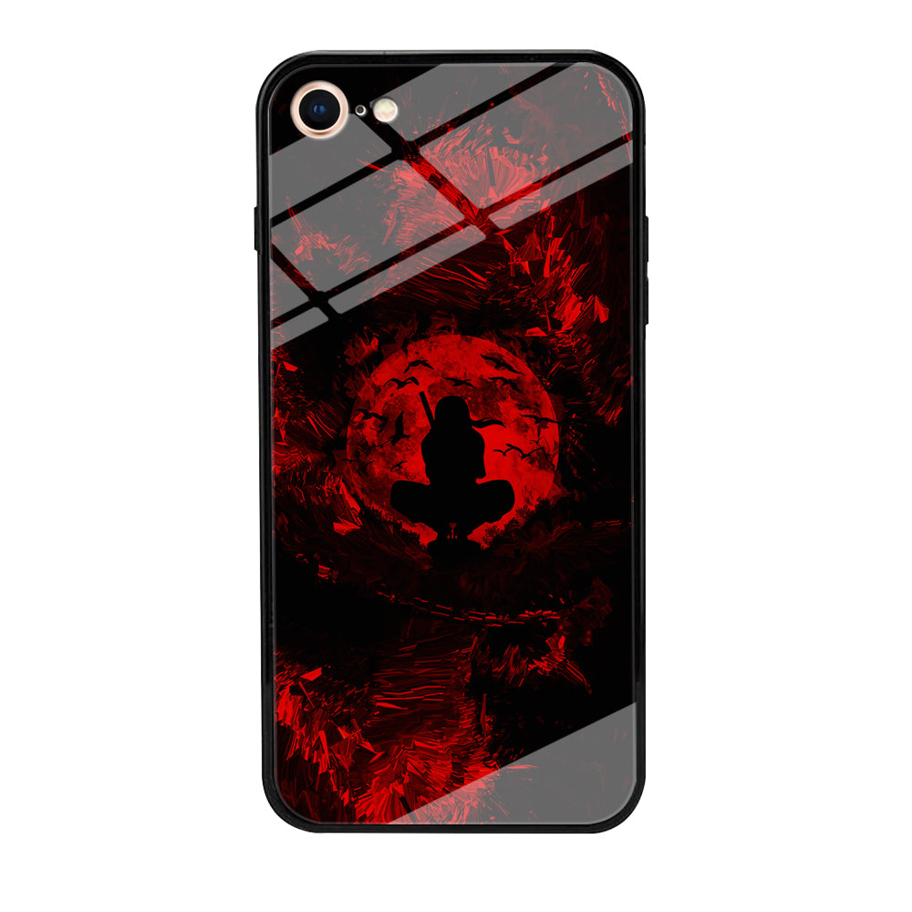 Uchiha Itachi Silhouette iPhone SE 3 2022 Case-Phone Case-Tempered Glass Case-Altracase