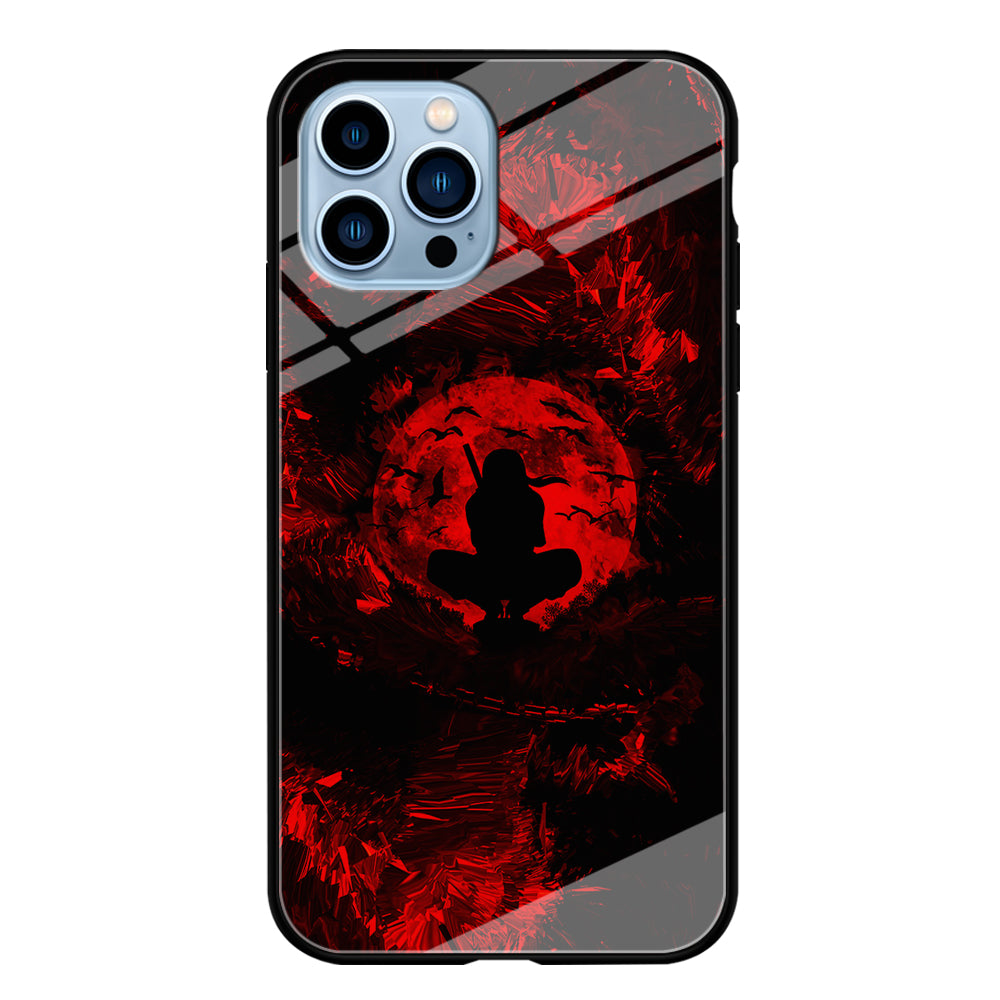 Uchiha Itachi Silhouette iPhone 15 Pro Case-Phone Case-Tempered Glass Case-Altracase