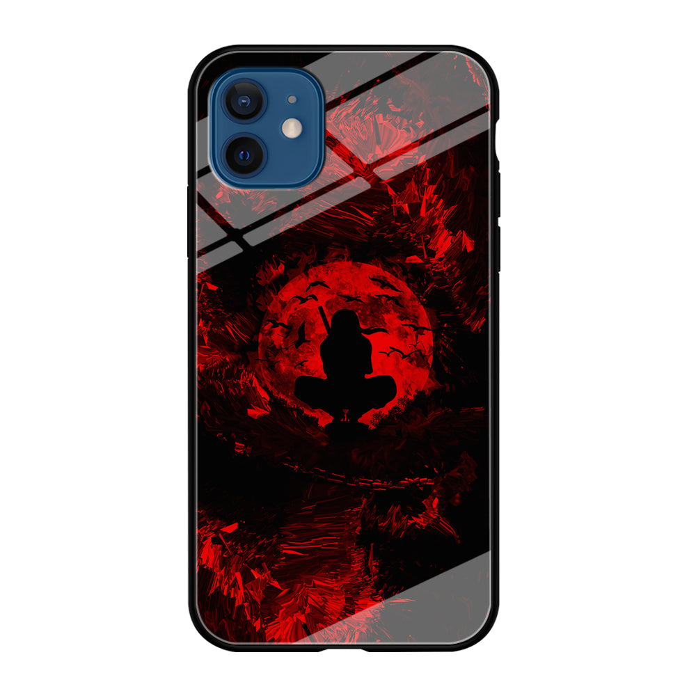 Uchiha Itachi Silhouette iPhone 12 Case-Phone Case-Tempered Glass Case-Altracase