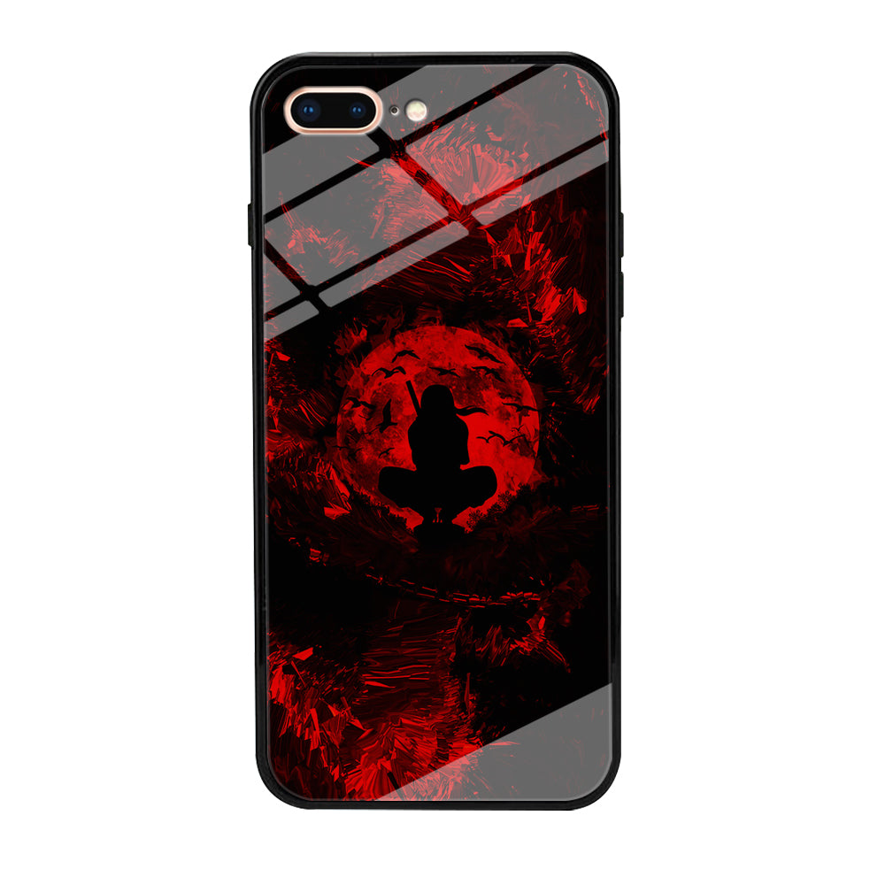 Uchiha Itachi Silhouette iPhone 8 Plus Case-Phone Case-Tempered Glass Case-Altracase