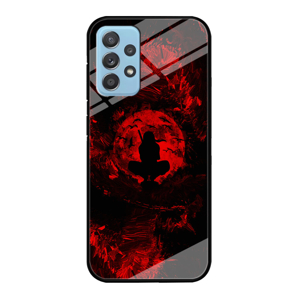 Uchiha Itachi Silhouette Samsung Galaxy A72 Case-Phone Case-Tempered Glass Case-Altracase