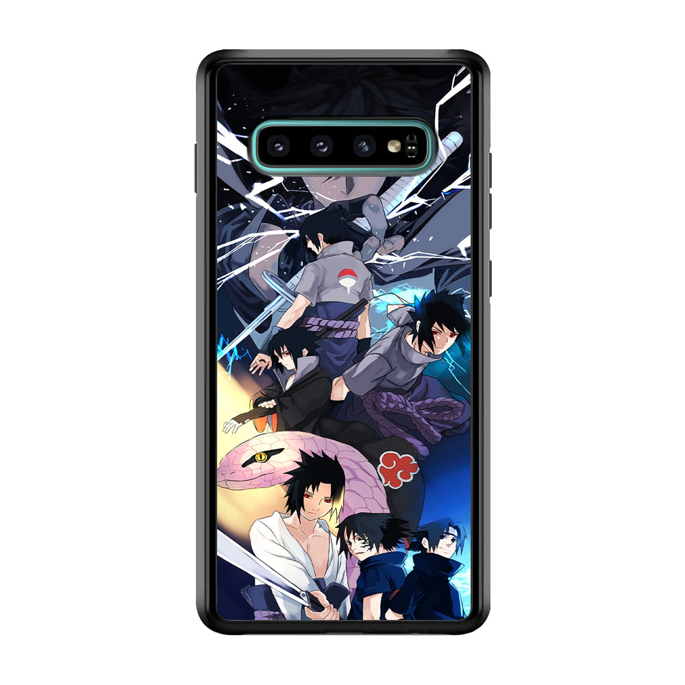 Uchiha Sasuke Growth Samsung Galaxy S10 Case-Phone Case-Rubber Black (2D Case)-Altracase