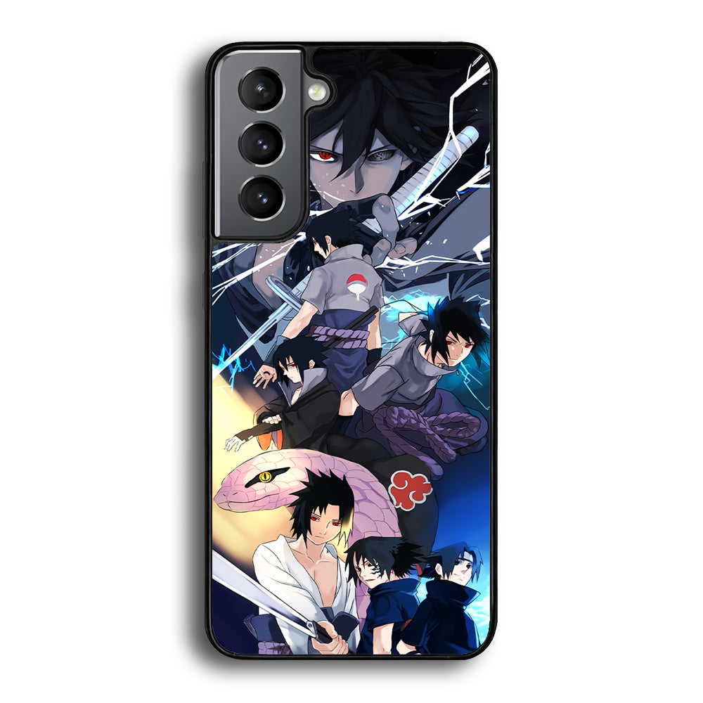 Uchiha Sasuke Growth Samsung Galaxy S21 Plus Case-Phone Case-Rubber Black (2D Case)-Altracase