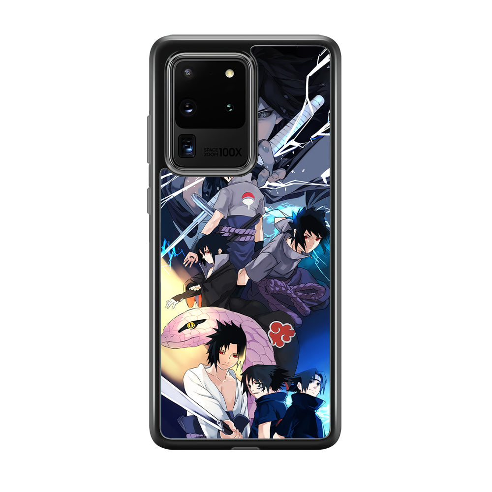 Uchiha Sasuke Growth Samsung Galaxy S20 Ultra Case-Phone Case-Rubber Black (2D Case)-Altracase