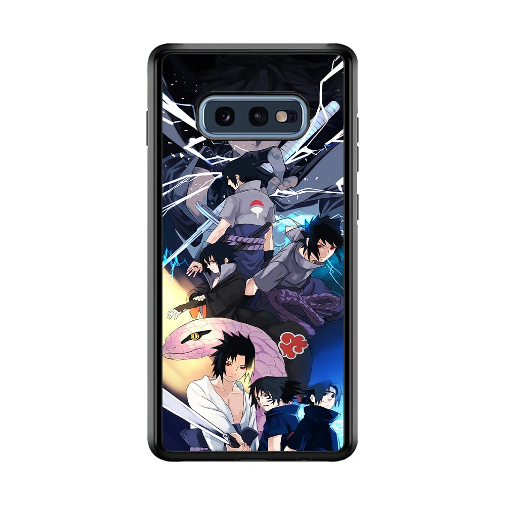 Uchiha Sasuke Growth Samsung Galaxy S10E Case-Phone Case-Rubber Black (2D Case)-Altracase
