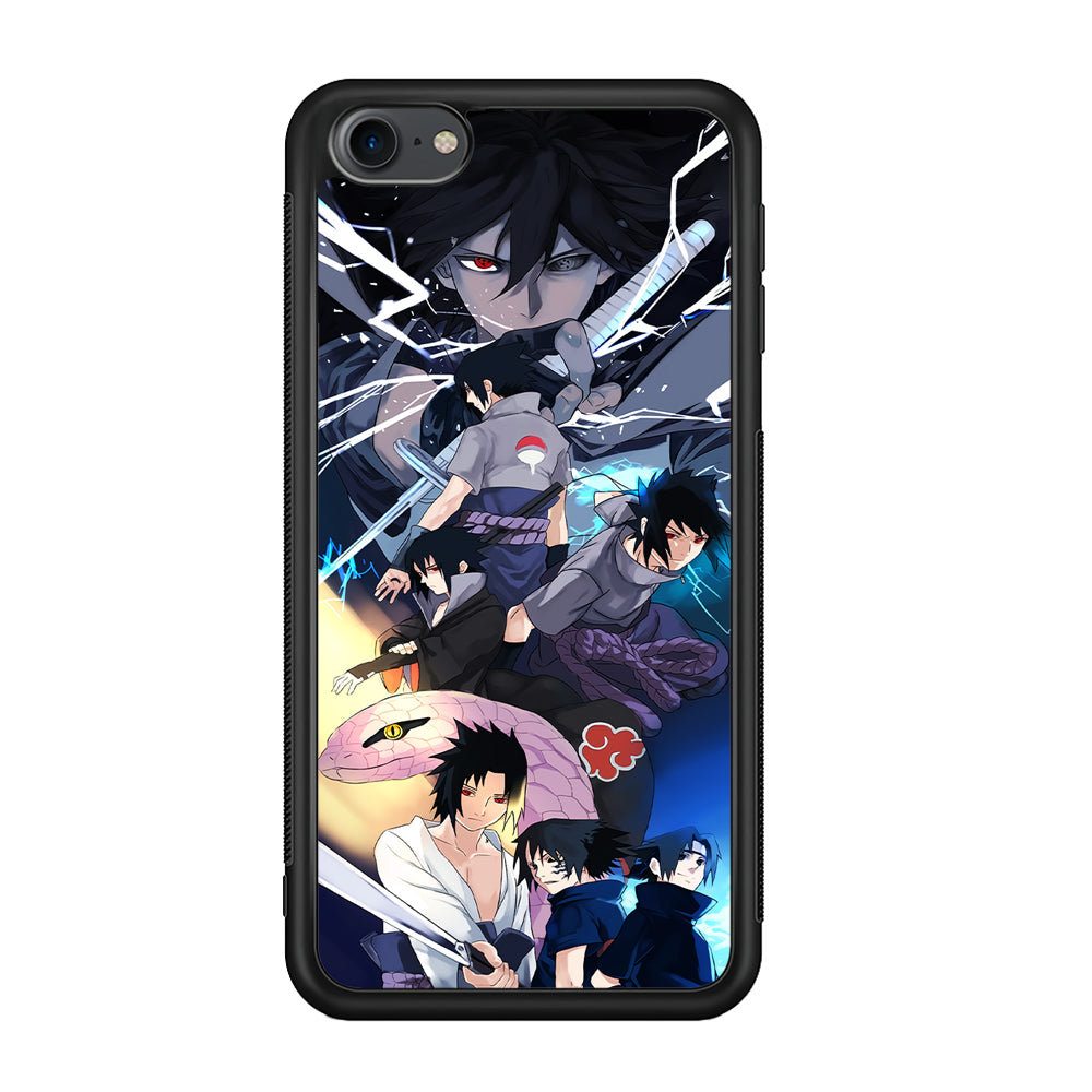 Uchiha Sasuke Growth iPod Touch 6 Case-Phone Case-Rubber White (2D Case)-Altracase