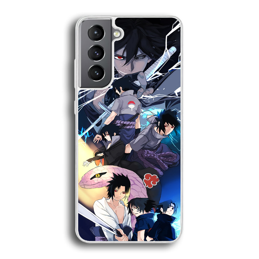 Uchiha Sasuke Growth Samsung Galaxy S21 Plus Case-Phone Case-Rubber White (2D Case)-Altracase