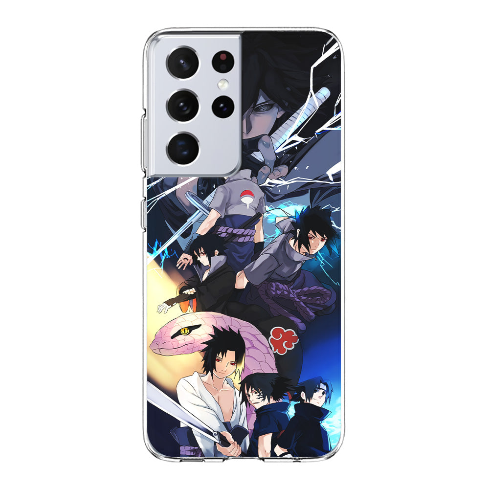 Uchiha Sasuke Growth Samsung Galaxy S24 Ultra Case-Phone Case-Clear Soft Case-Altracase