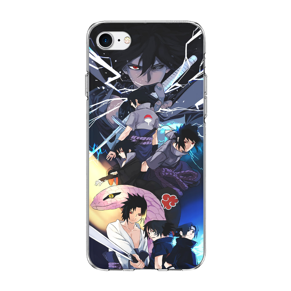 Uchiha Sasuke Growth iPhone 8 Case-Phone Case-Clear Soft Case-Altracase