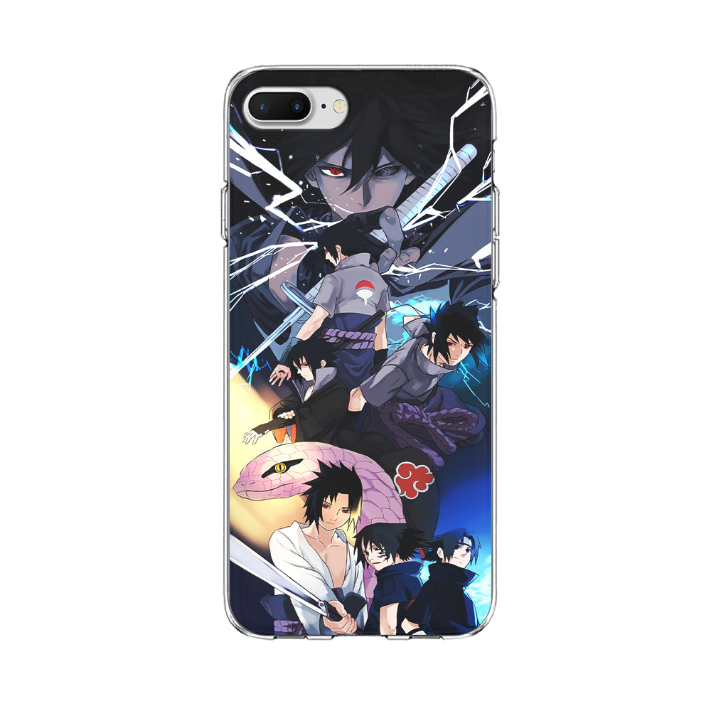 Uchiha Sasuke Growth iPhone 8 Plus Case-Phone Case-Clear Soft Case-Altracase