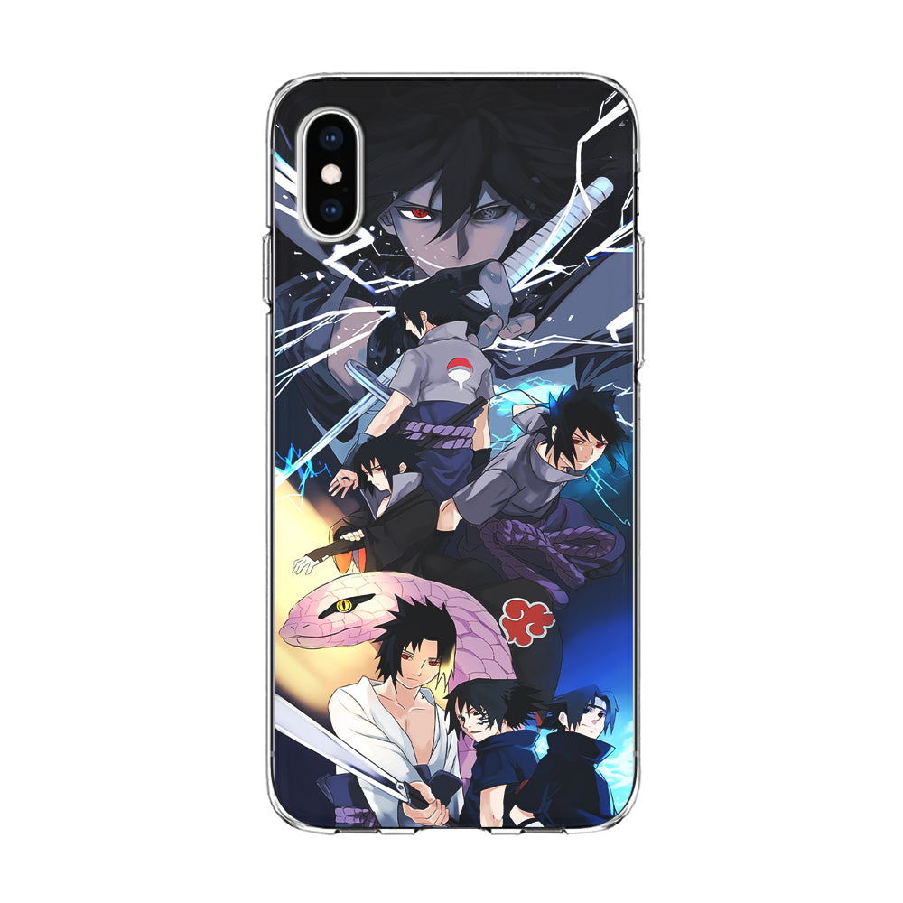 Uchiha Sasuke Growth iPhone Xs Case-Phone Case-Clear Soft Case-Altracase