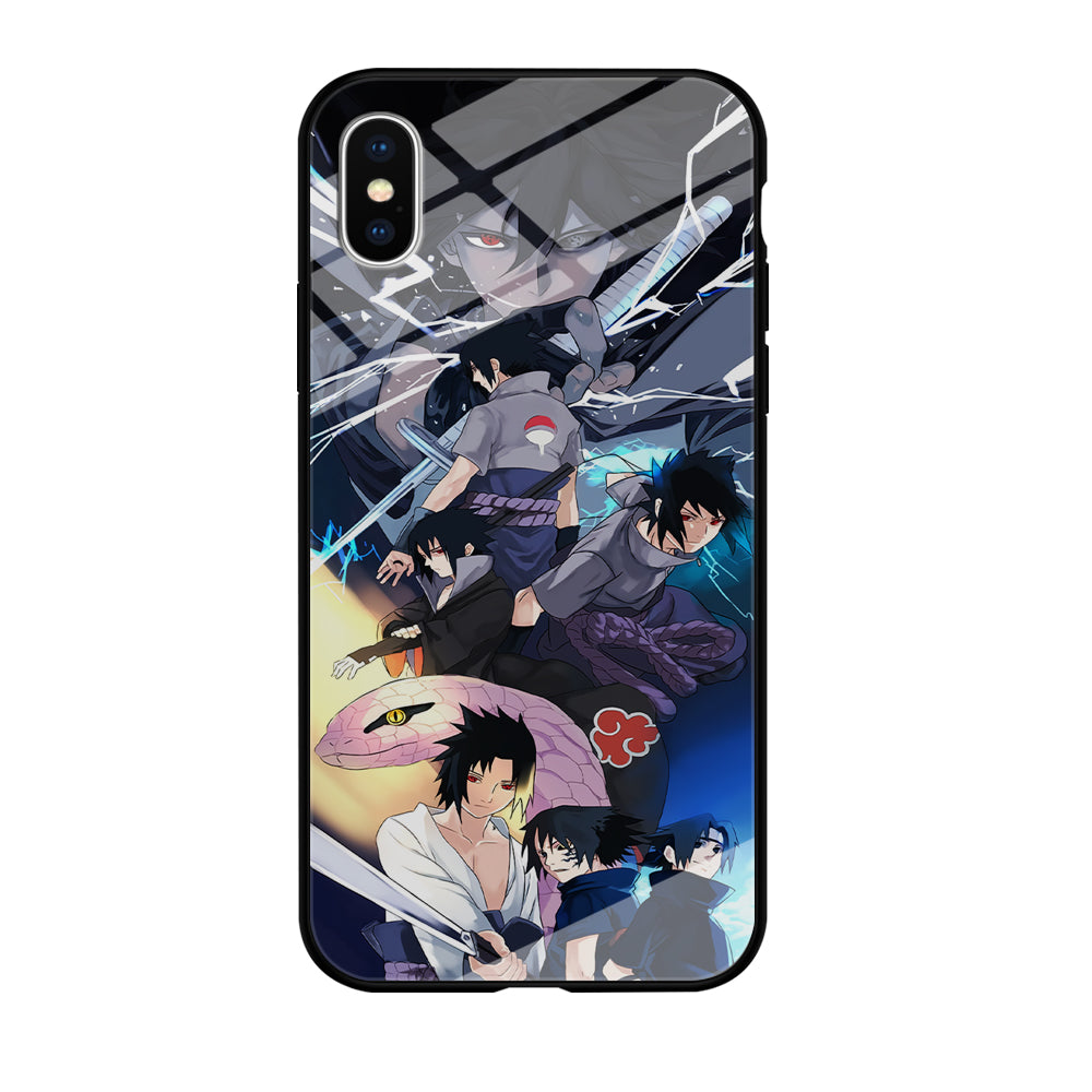 Uchiha Sasuke Growth iPhone Xs Case-Phone Case-Tempered Glass Case-Altracase