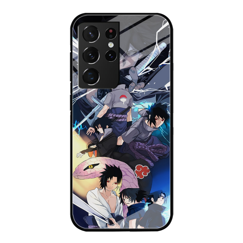 Uchiha Sasuke Growth Samsung Galaxy S24 Ultra Case-Phone Case-Tempered Glass Case-Altracase