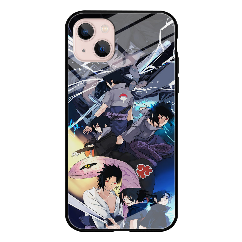 Uchiha Sasuke Growth iPhone 13 Mini Case-Phone Case-Tempered Glass Case-Altracase