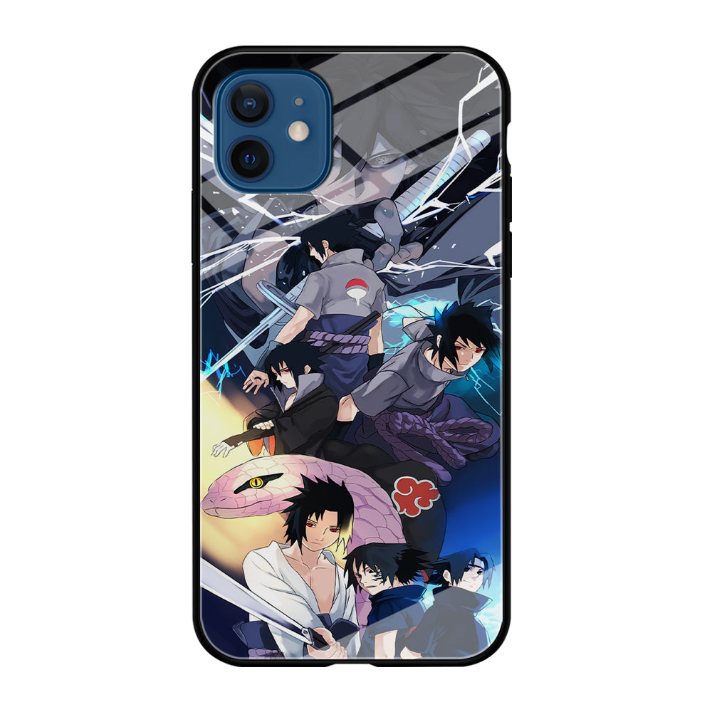 Uchiha Sasuke Growth iPhone 12 Case-Phone Case-Tempered Glass Case-Altracase