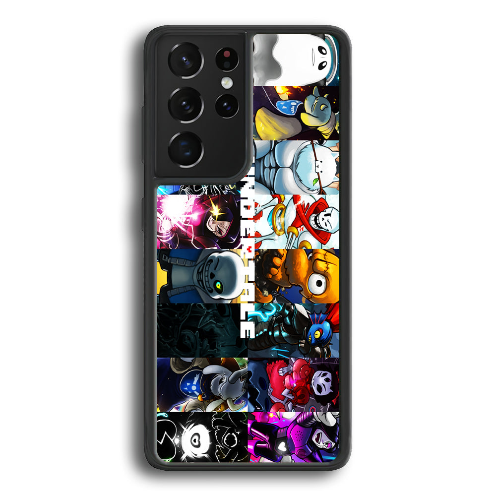 Undertale Collage Art Samsung Galaxy S24 Ultra Case-Phone Case-Rubber Black (2D Case)-Altracase