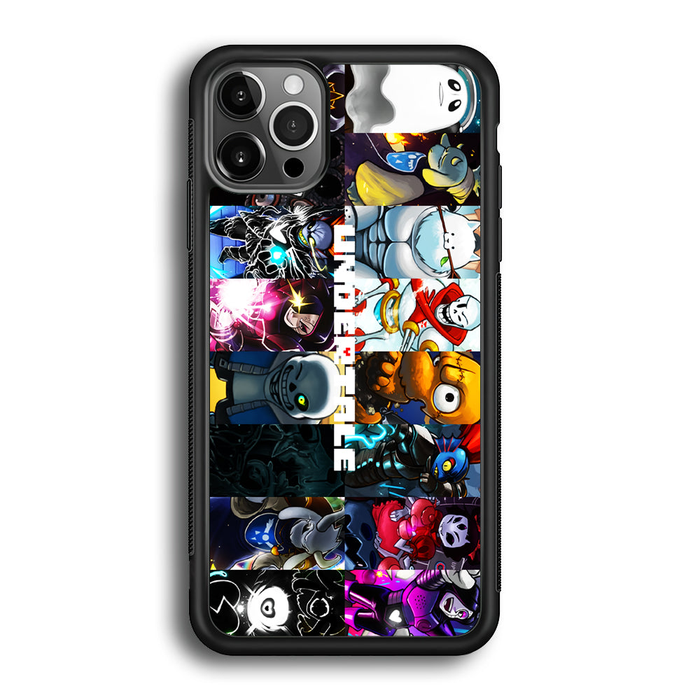 Undertale Collage Art iPhone 12 Pro Max Case-Phone Case-Rubber Black (2D Case)-Altracase
