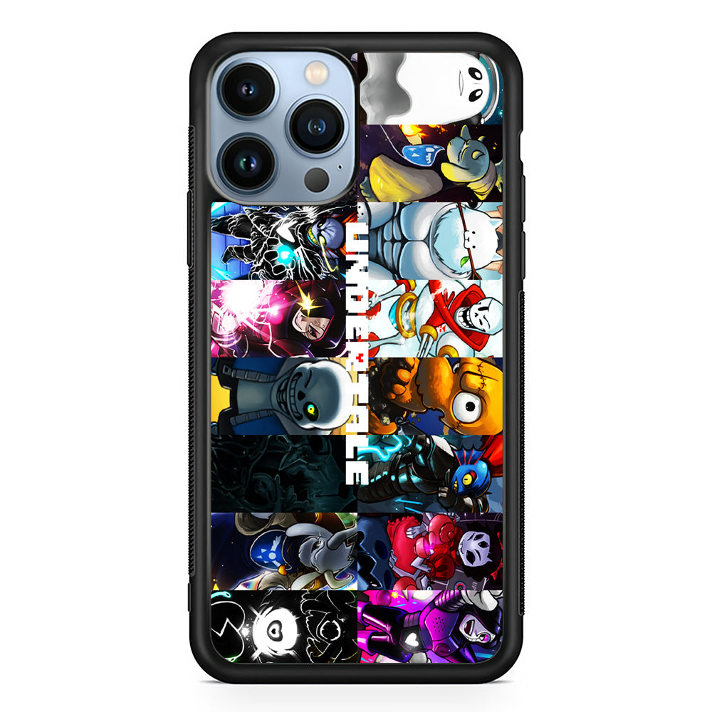 Undertale Collage Art iPhone 15 Pro Case-Phone Case-Rubber Black (2D Case)-Altracase