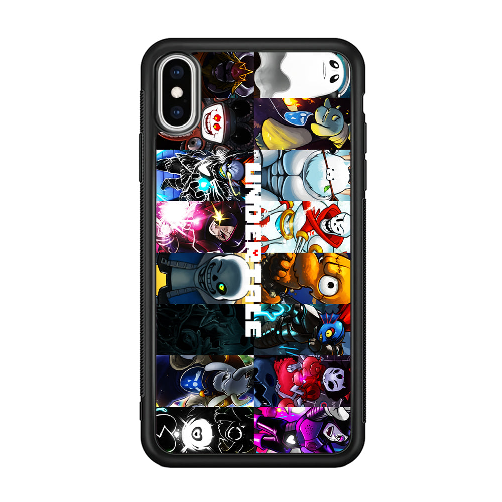 Undertale Collage Art iPhone Xs Case-Phone Case-Rubber Black (2D Case)-Altracase