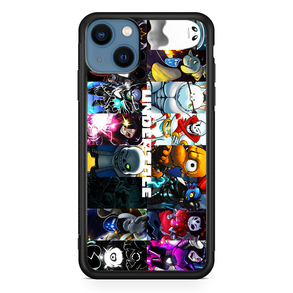 Undertale Collage Art iPhone 13 Mini Case-Phone Case-Rubber Black (2D Case)-Altracase