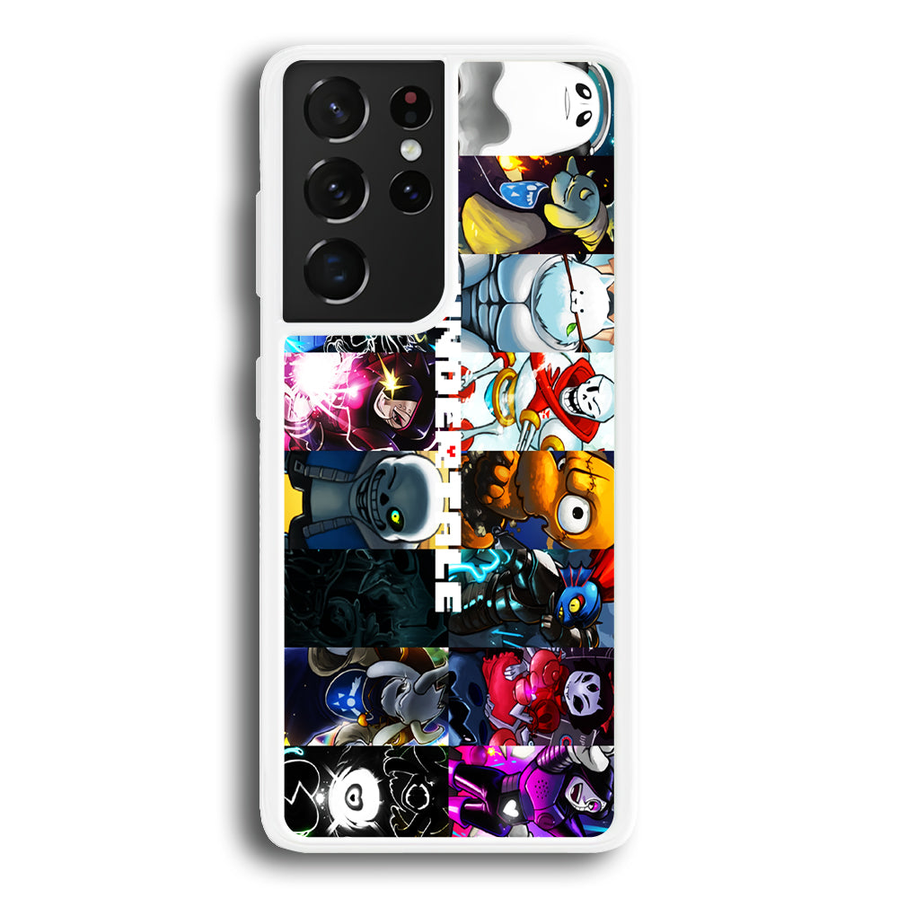 Undertale Collage Art Samsung Galaxy S24 Ultra Case-Phone Case-Rubber White (2D Case)-Altracase
