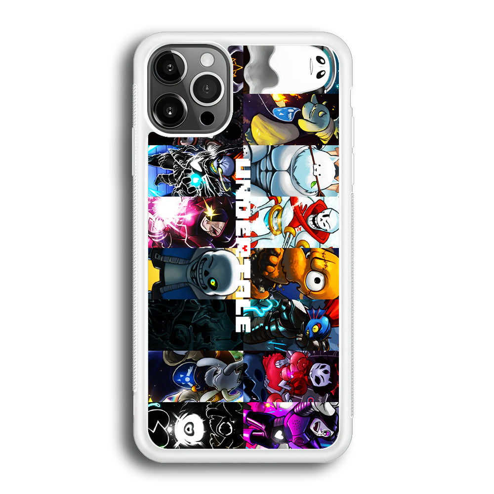Undertale Collage Art iPhone 12 Pro Max Case-Phone Case-Rubber White (2D Case)-Altracase
