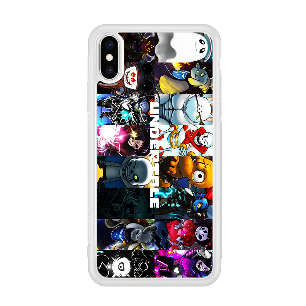 Undertale Collage Art iPhone Xs Case-Phone Case-Rubber White (2D Case)-Altracase