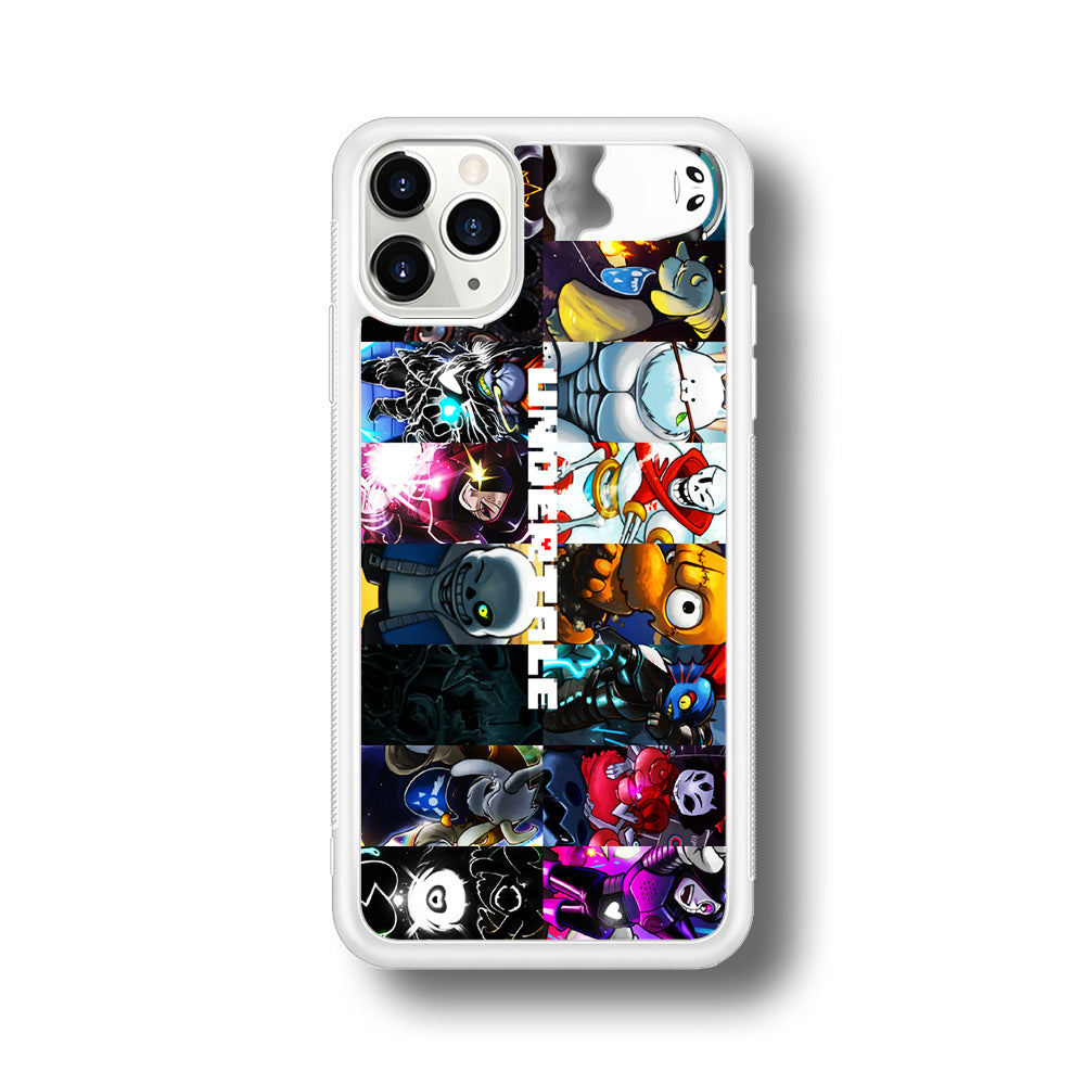 Undertale Collage Art iPhone 11 Pro Max Case-Phone Case-Rubber White (2D Case)-Altracase