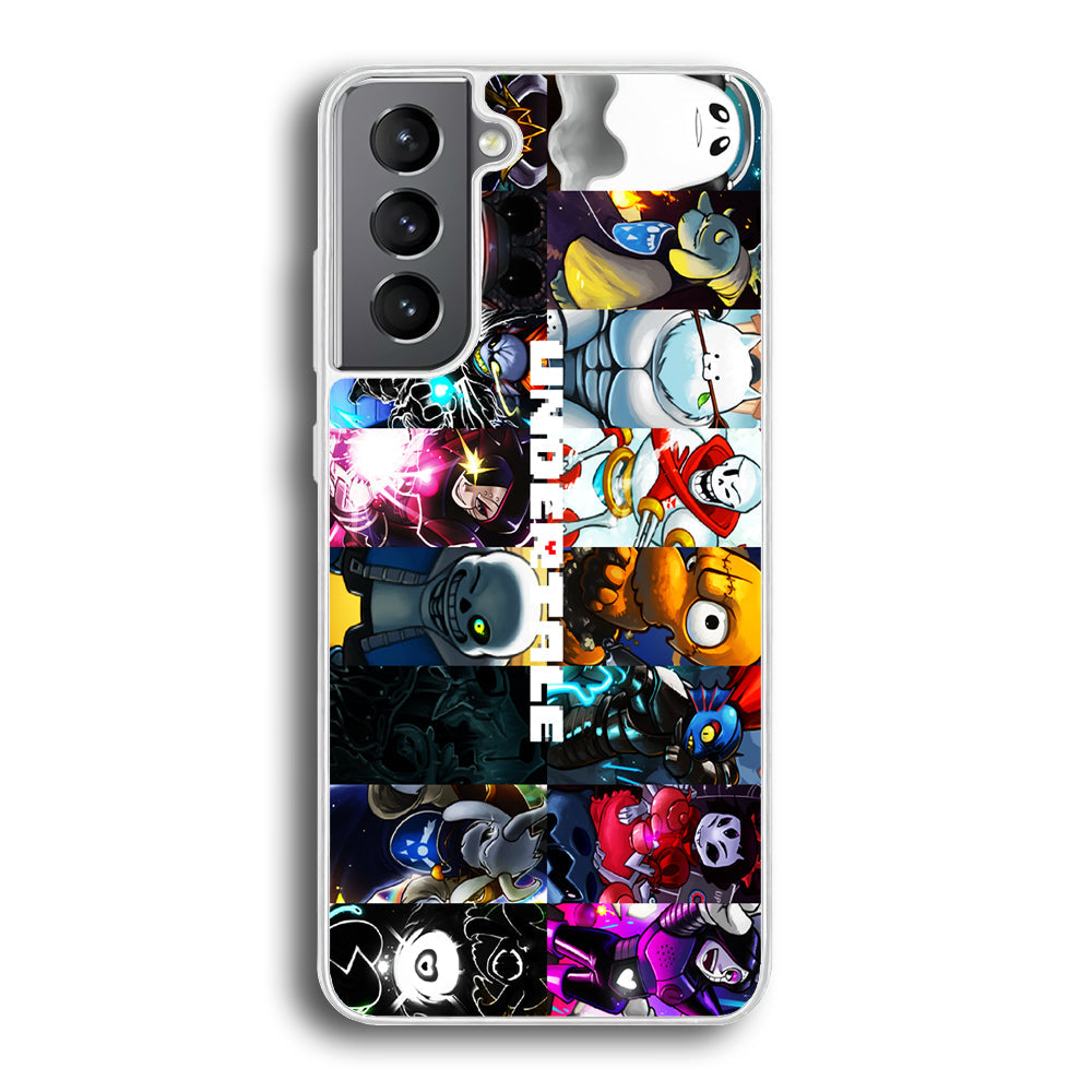 Undertale Collage Art Samsung Galaxy S23 Case-Phone Case-Rubber White (2D Case)-Altracase