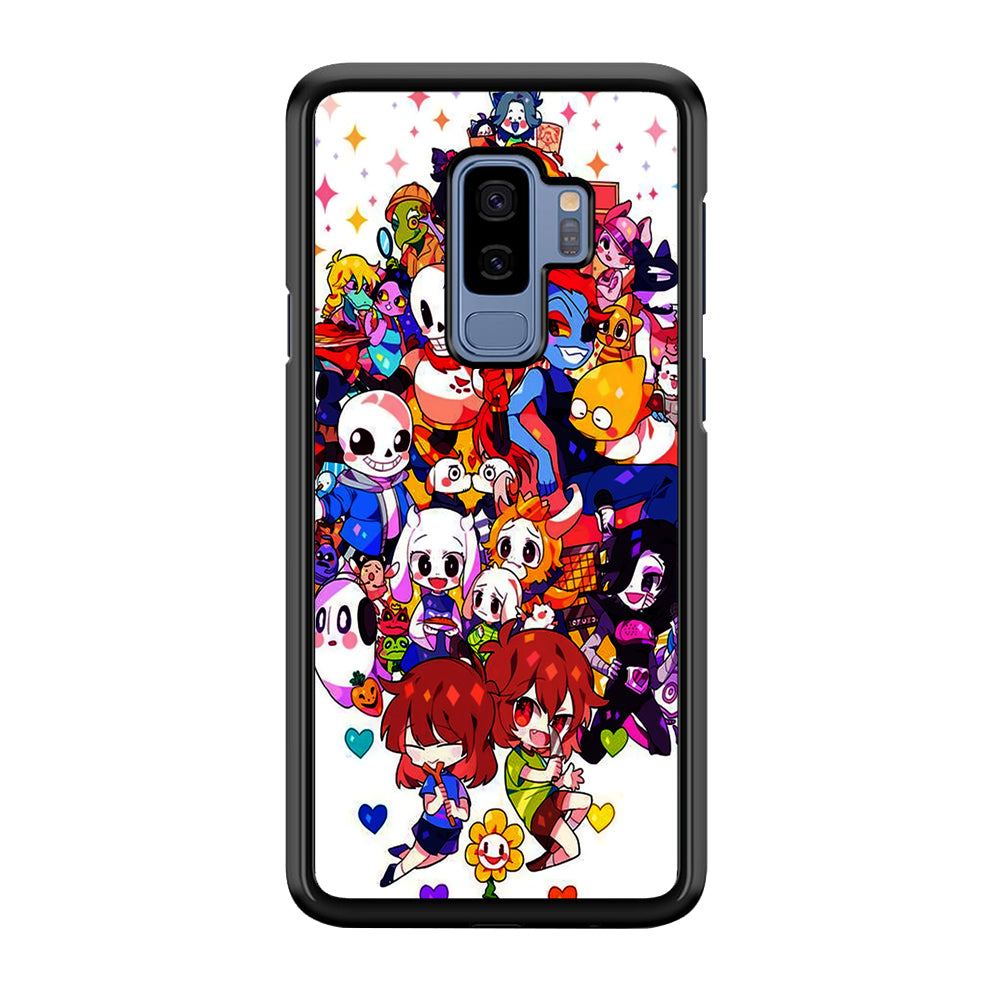 Undertale White Samsung Galaxy S9 Plus Case-Phone Case-Rubber Black (2D Case)-Altracase