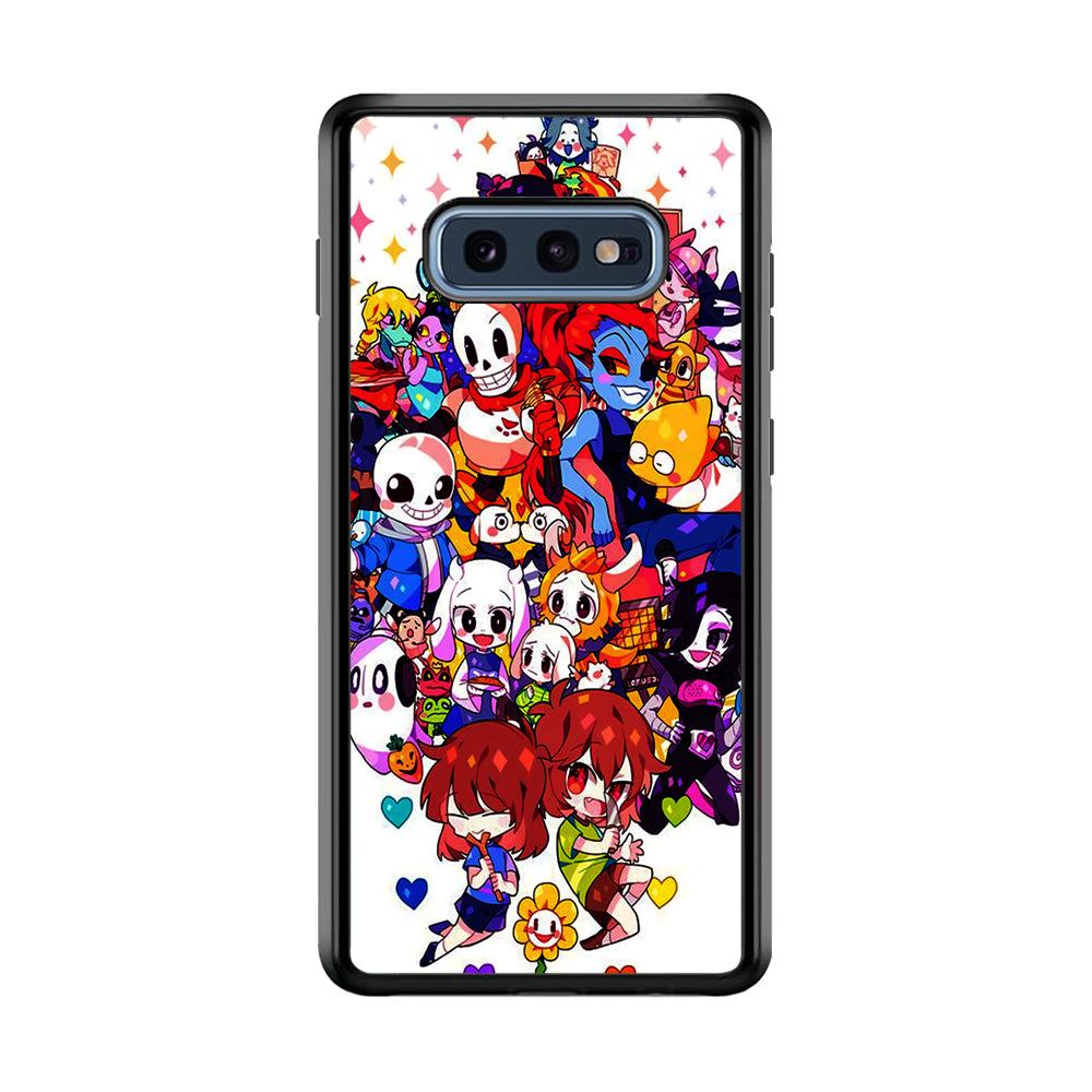 Undertale White Samsung Galaxy S10E Case-Phone Case-Rubber Black (2D Case)-Altracase