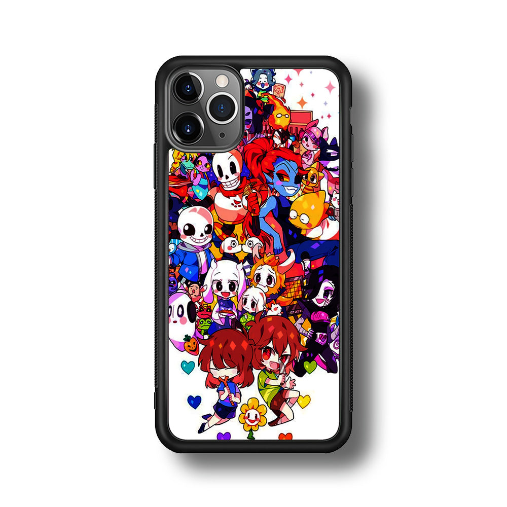 Undertale White iPhone 11 Pro Max Case-Phone Case-Rubber Black (2D Case)-Altracase