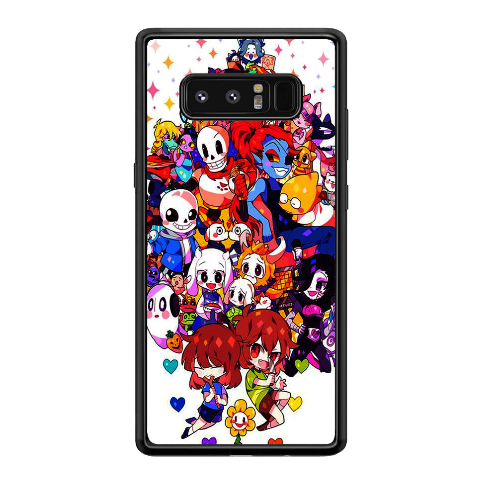 Undertale White Samsung Galaxy Note 8 Case-Phone Case-Rubber Black (2D Case)-Altracase