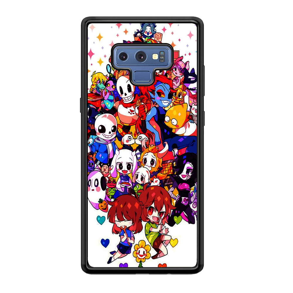 Undertale White Samsung Galaxy Note 9 Case-Phone Case-Rubber Black (2D Case)-Altracase