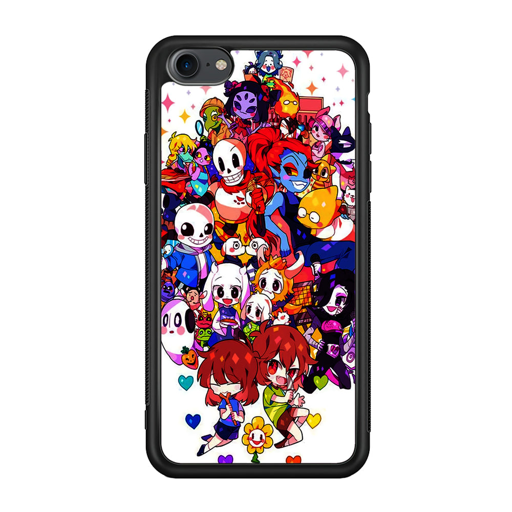 Undertale White iPhone SE 2020 Case-Phone Case-Rubber Black (2D Case)-Altracase
